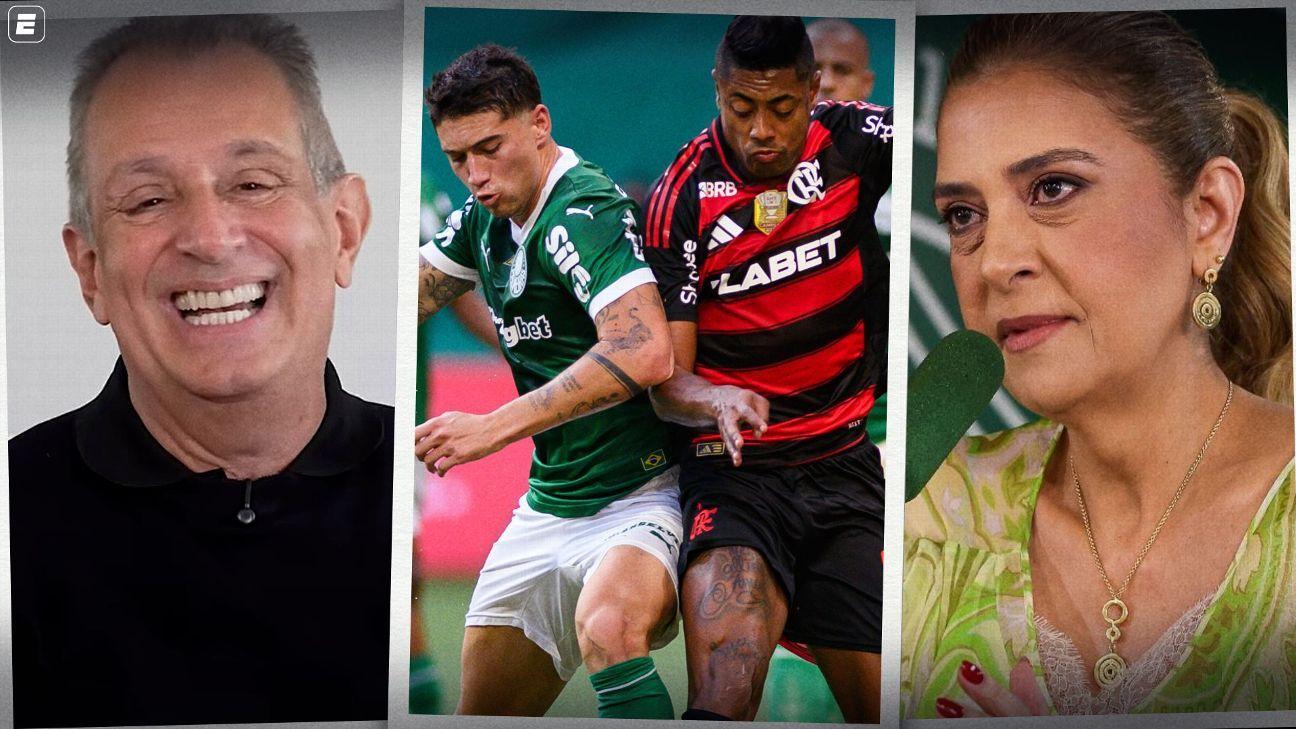 Palmeiras vê provocação do Flamengo em referência à grama sintética em nota de Fair Play Financeiro;...